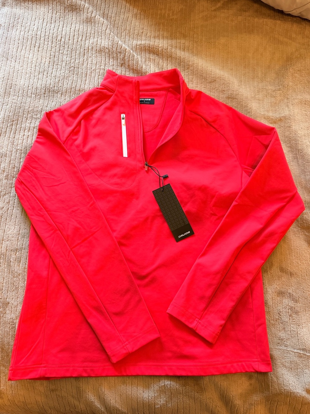 Druids Bright Red Quarter-Zip Pullover